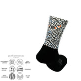 Sports socks for running with grazy goat print